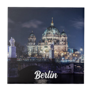 TV tower and Berlin Cathedral in Berlin, Germany Ceramic Tile