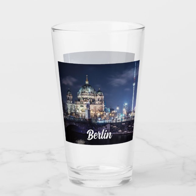 TV tower and Berlin Cathedral in Berlin, Germany Glass (Front)