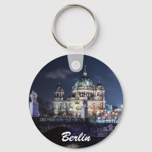 TV tower and Berlin Cathedral in Berlin, Germany Key Ring