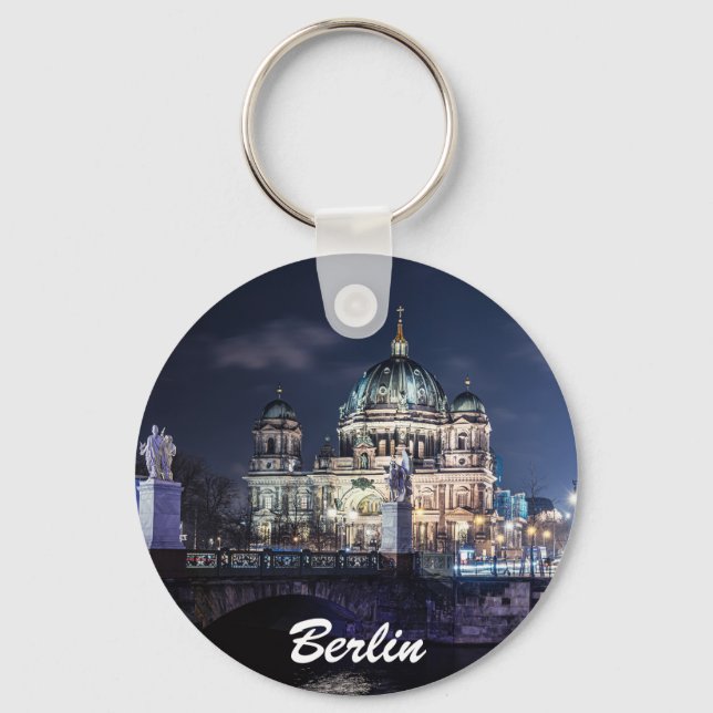 TV tower and Berlin Cathedral in Berlin, Germany Key Ring (Front)