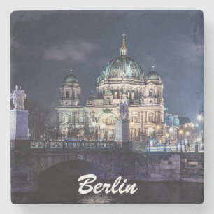 TV tower and Berlin Cathedral in Berlin, Germany Stone Coaster