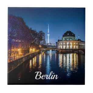 TV tower and museum island in Berlin, Germany Ceramic Tile