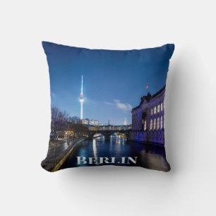 TV tower and museum island in Berlin, Germany Cushion