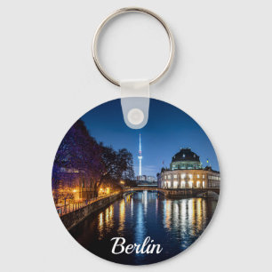 TV tower and museum island in Berlin, Germany Key Ring