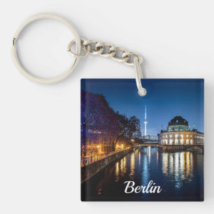 TV tower and museum island in Berlin, Germany Key Ring