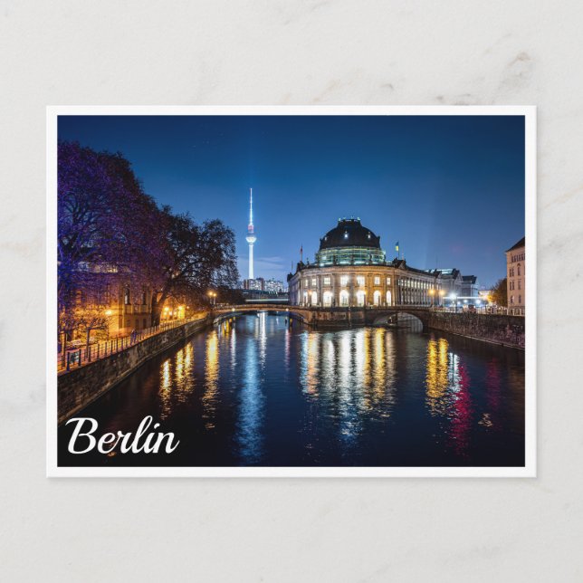 TV tower and museum island in Berlin, Germany Postcard (Front)