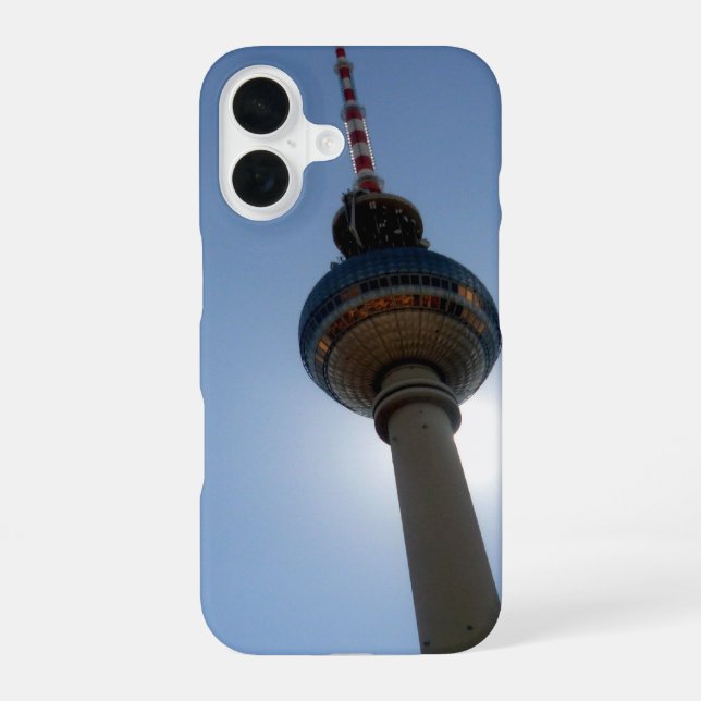 tv tower berlin iPhone 16 case (Back)
