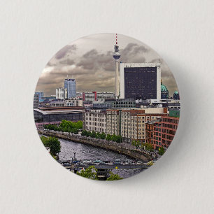 Tv Tower (Fernsehturm), Berlin, Panoramic(tv11pst) 6 Cm Round Badge