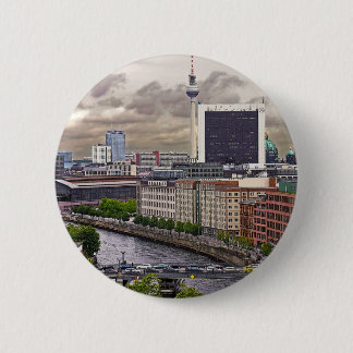 Tv Tower (Fernsehturm), Berlin, Panoramic(tv11pst) 6 Cm Round Badge