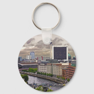 Tv Tower (Fernsehturm), Berlin, Panoramic(tv11pst) Key Ring