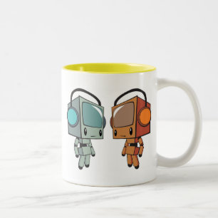 TV walk Men Two-Tone Coffee Mug
