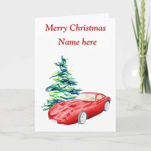 TVR Tuscan Christmas card, customisable Holiday Card (Front)