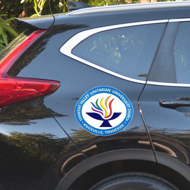 TVUUC Chalice Logo Medium Blue Circle (Car Side)