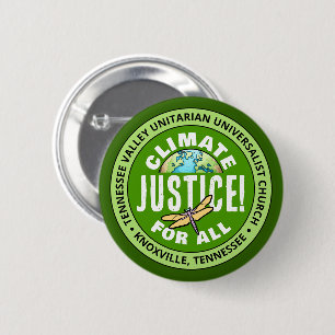 TVUUC Climate Justice! For All 6 Cm Round Badge