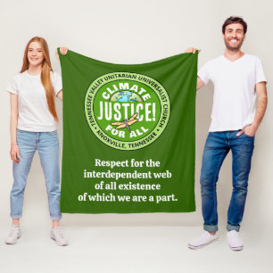 TVUUC Climate Justice! For All Fleece Blanket