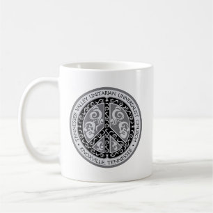 TVUUC - Peace Sign in Beautiful Black & White Coffee Mug