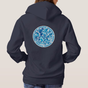 TVUUC Peace Signs in Shades of Blue Hoodie