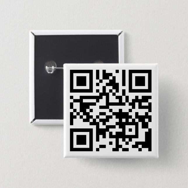 TVUUC QR Code to Website 15 Cm Square Badge (Front & Back)
