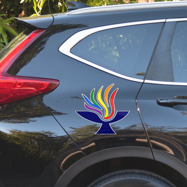 TVUUC Symbol Flaming Chalice Logo (Car Side)