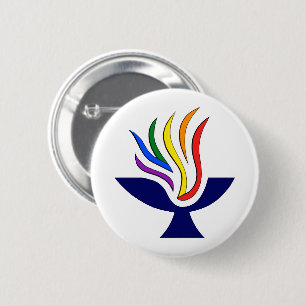 TVUUC Symbol Flaming Chalice Logo 6 Cm Round Badge