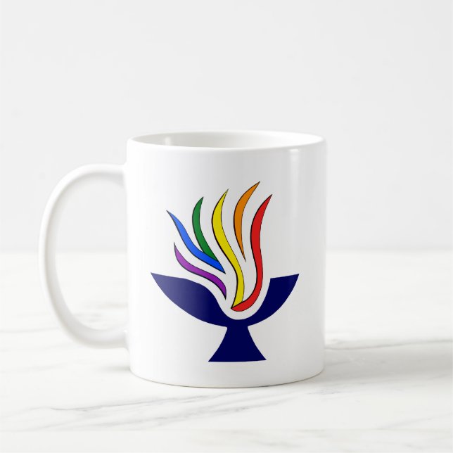 TVUUC Symbol Flaming Chalice Logo Coffee Mug (Left)