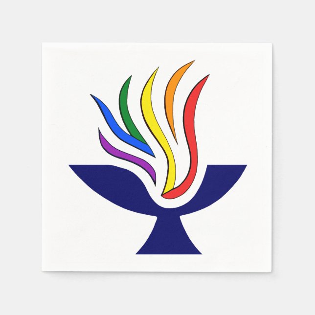 TVUUC Symbol Flaming Chalice Logo Napkin (Front)