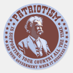 Twain - Patriotism Classic Round Sticker