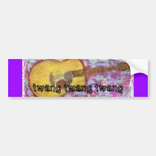 twang twang twang Acoustic Guitar Bumper Sticker