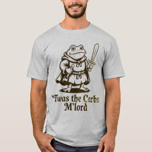 Twas the Carbs M’Lord Vintage Funny Frog Meme T-Shirt