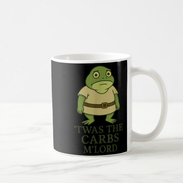 Twas The Carbs Mlord Funny Frog Meme Mediaeval  Coffee Mug (Right)
