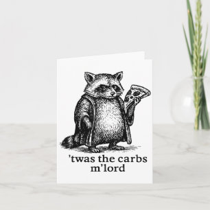 Twas The Carbs Mlord Meme Gift Men Women Kid Funny Card
