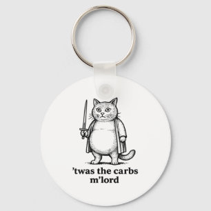 Twas The Carbs Mlord Meme Gift Men Women Kid Funny Key Ring