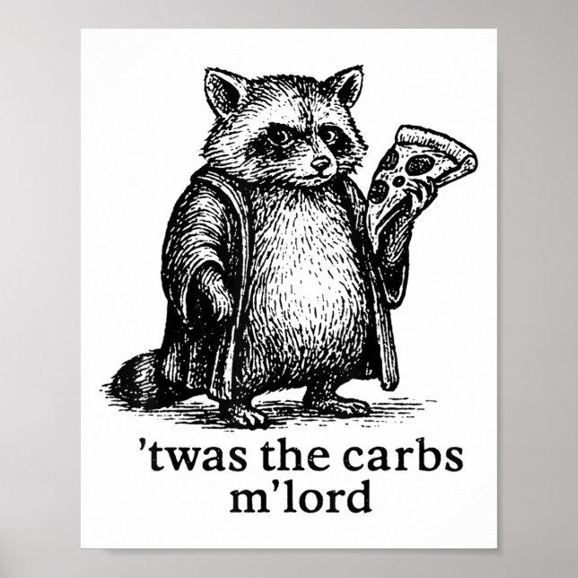 Twas The Carbs Mlord Meme Gift Men Women Kid Funny Poster (Front)