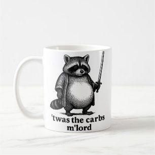TWAS The Carbs M'Lord Raccoon   Medieval Trash Pa Coffee Mug