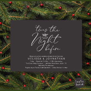 'Twas The Night Before Charcoal Rehearsal Dinner Invitation