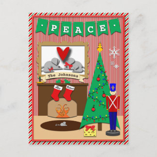 Twas the Night Before Christmas • 2 Stockings Holiday Postcard