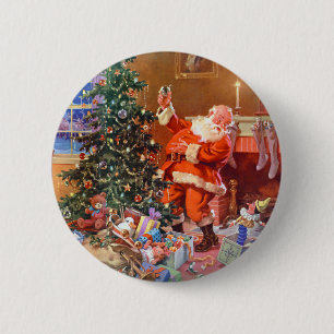 'Twas the Night Before Christmas 6 Cm Round Badge