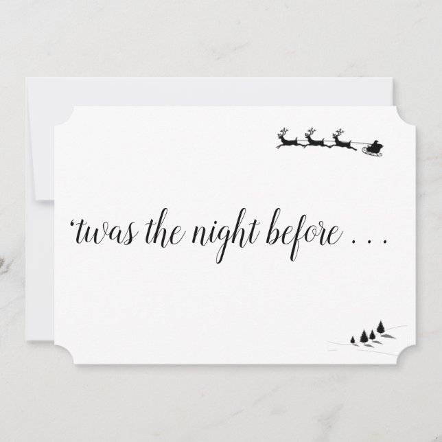 "Twas the Night Before" Christmas Eve Invitation (Front)