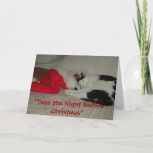Twas the Night before Christmas Kitten Holiday Card