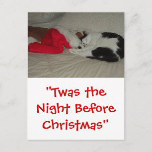 Twas the Night before Christmas Kitten Holiday Postcard