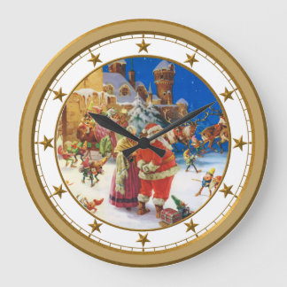 'Twas the Night Before Christmas Large Clock