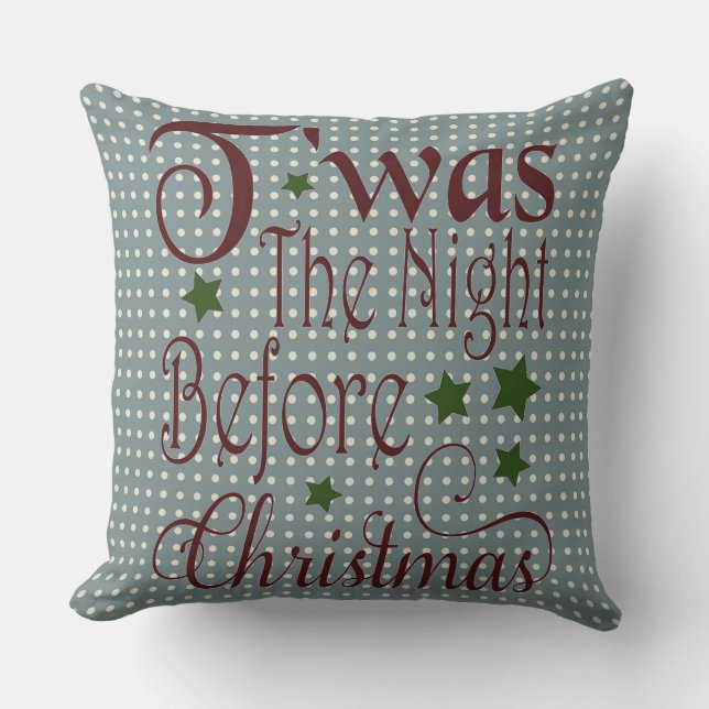 T'was the Night Before Christmas Pillow (Front)