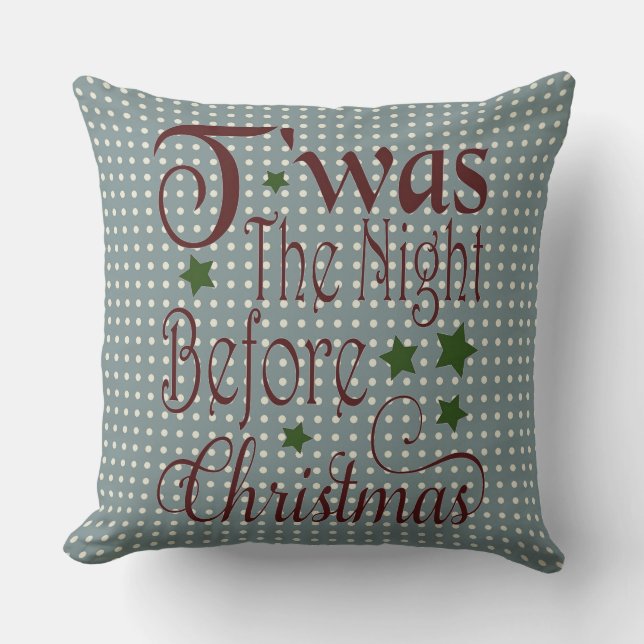 T'was the Night Before Christmas Pillow (Front)