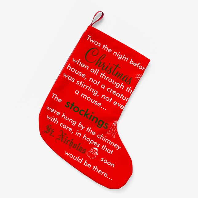 Twas the Night Before Christmas Stocking (Front (Hanging))