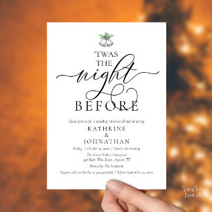 'Twas The Night Before Classy Rehearsal Dinner Invitation