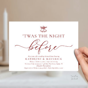 Twas The Night Before Classy Rehearsal Dinner Invitation