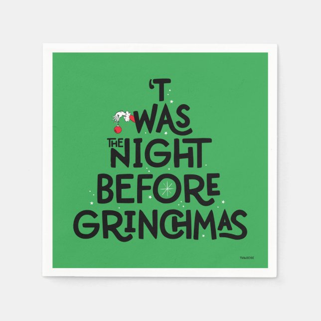'Twas the Night Before Grinchmas Napkin (Front)