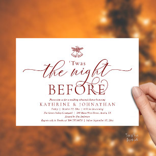 Twas The Night Before Modern Rehearsal Dinner Invitation