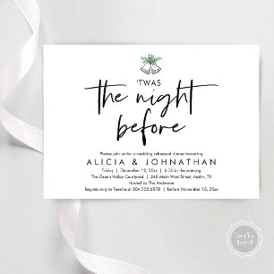 Twas The Night Before, Wedding Rehearsal Dinner Invitation