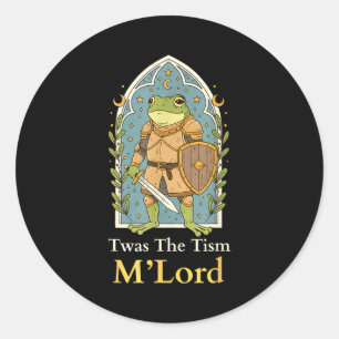 Twas The Tism M Lord Frog Knight - Autism Awarenes Classic Round Sticker